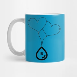 Heart with Blood Group B Mug